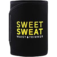 Sports Research Sweet Sweat Premium Waist Trimmer (Yellow Logo) for Men & Women. Includes Free Sample of Sweet Sweat Gel!