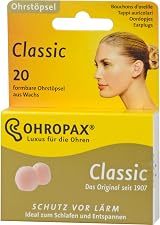 OHROPAX Classic Ear Plugs 20 Pack Noise Reduction Sleep Travel Comfort view 2