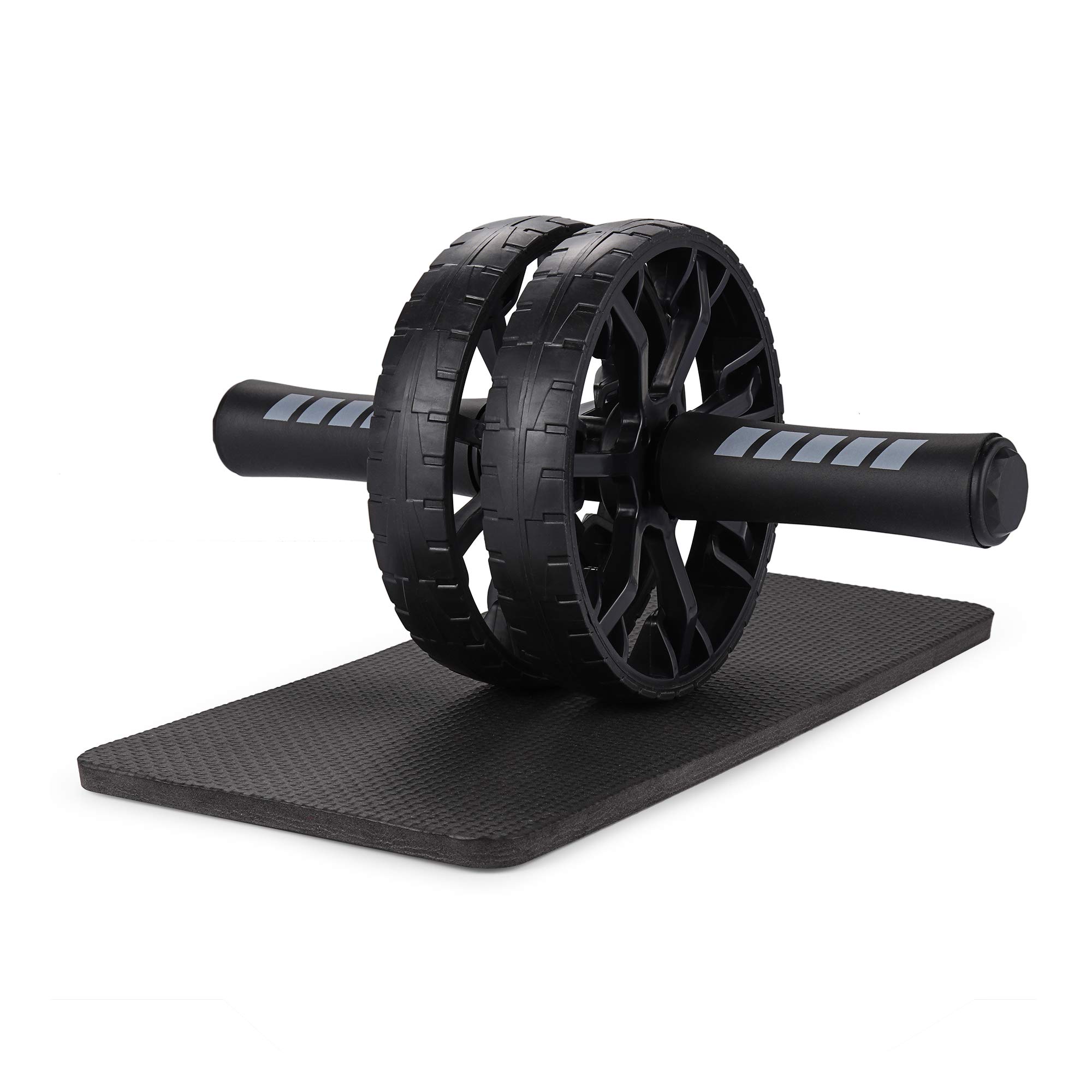 KISSBELLY Ab Roller Exercise Wheel with Thick Knee Pad, Abdominal Core Abs Roller Wheel Gym Tool for Fitness Strength Workout