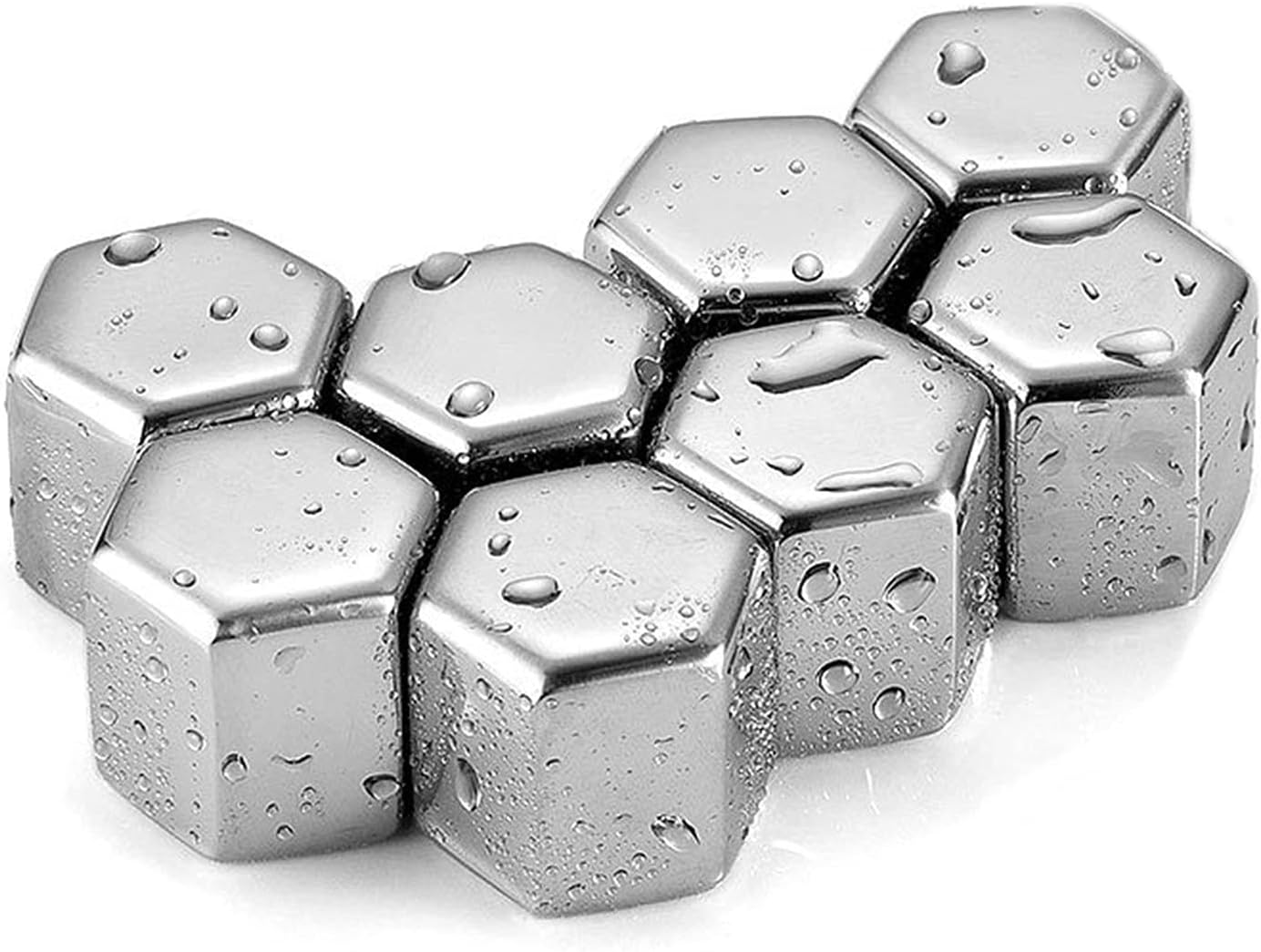 304 Stainless Steel Ice Cubes, Household QuickFrozen Ice Cubes, 8