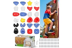 SEKKVY 24-Pack Kids Climbing Holds - Toddler Rock Climbing Toy Set with Hardware for Indoor/Outdoor Climbing Walls
