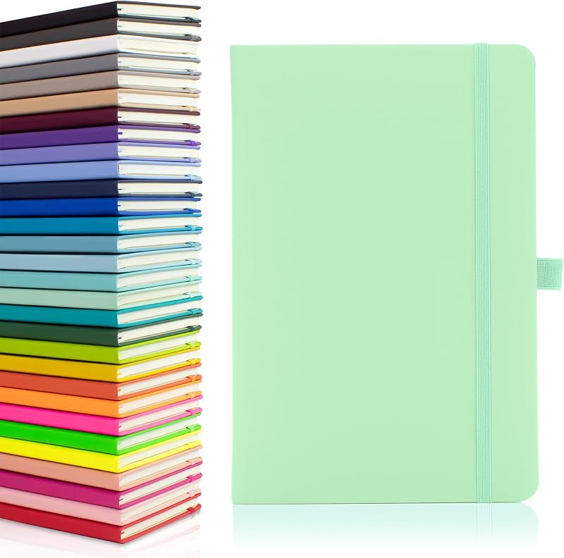 Notes London Eco A5 Notebook Pastel Mint with Pen Loop & Pocket