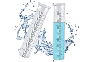 TBWHL 7" Capacity Rain Gauge Replacement Tube Glass, 8.27 Inches x 2 Inches Rain Gauge for Yard Garden Outdoor (2Pcs)