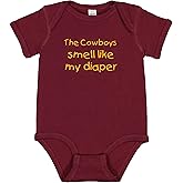 Washington Fan The Cowboys Smell Like My Diaper Funny Baby Bodysuit Gift Outfit