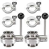 Pindex 2 Pack 2 Inch Heavy Duty Butterfly Valves