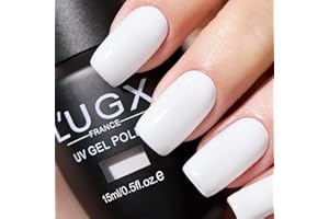 L'UGX Gel Nail Polish White Christmas Gel Polish 15ML Soak Off UV French Tip Gel Colors for Nails Art DIY Manicure & Pedicure at Home Salon Holiday Gifts for Women LGS-701