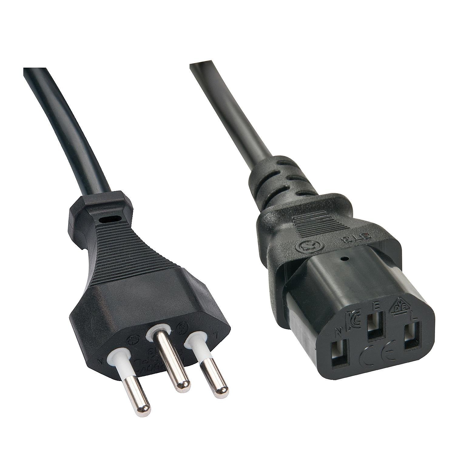 Lindy 30418 Switzerland Black IEC Mains Cable black 0,7 m
