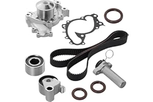BDFHYK Engine Timing Belt Kit with Water Pump TKT-024 Compatible with Toyota Camry Avalon Sienna Solara 1994-2004, Compatible with Lexus ES300 RX300 1994-2003 3.0L V6 1MZFE DOHC for TBK257 WPTO033