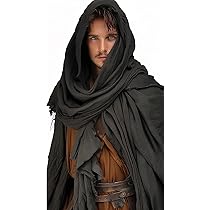 Amazon.com: BEDJIMI Medieval Shawl Hood Renaissance Scarf