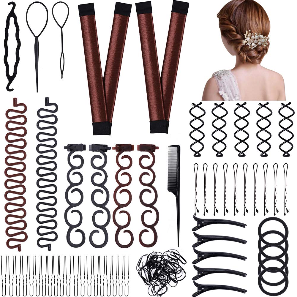 Hair Braiding Styling Tools Set Hair Bun Maker Twist Plait
