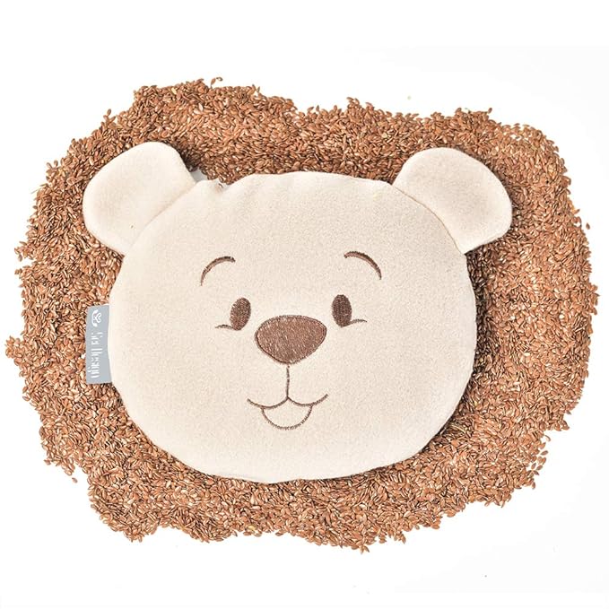 Sei Design Teddybär-Körnerkissen mit Leinsamenfüllung 21x18