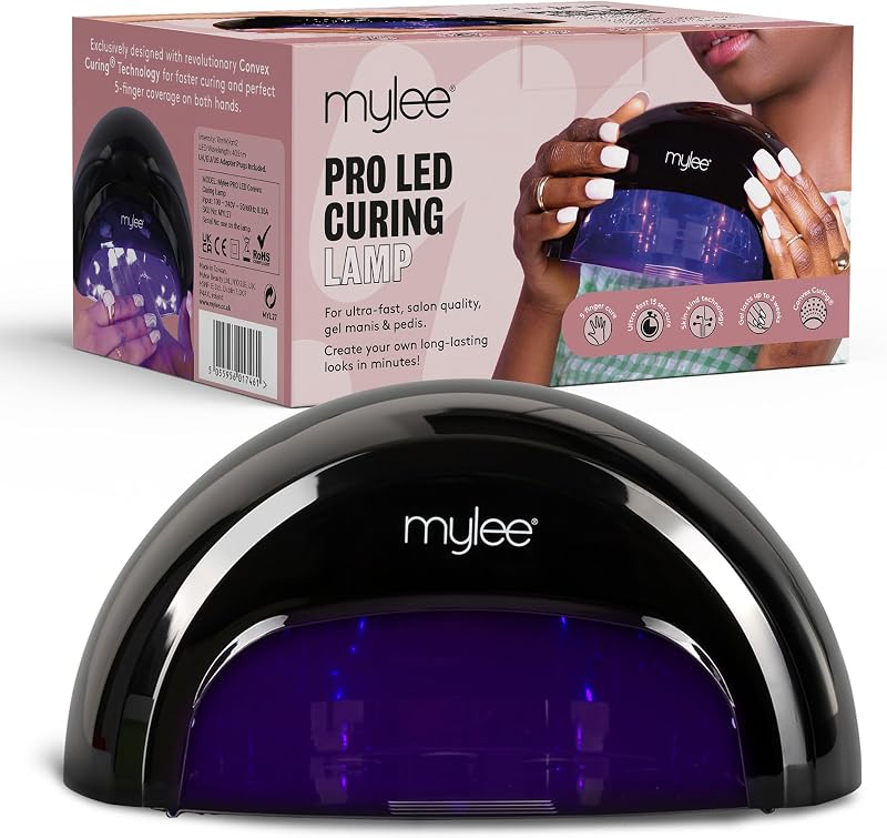 MYLEE Pro LED Gel Nail Polish Lamp 5-Finger Convex Curing 15 Sec Fast Dry