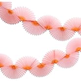 Meri Meri Pink Honeycomb Fan Garland (Pack of 1)