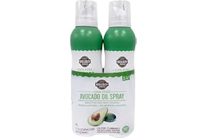 Wellsley Farms 100% Pure Avocado Oil Spray - Non Stick High Heat Spray - 0 Calorie Cooking Oil - Vegan Friendly & Low Cholesterol Oil for Baking, Grilling, Marinating & Salad Dressing - 14 oz (2 Pack)