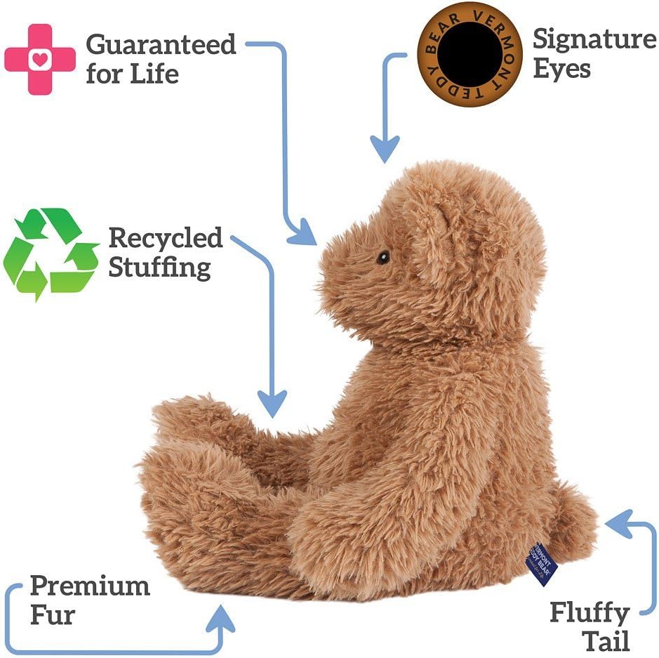 Vermont Teddy Bear Stuffed Animals - 18 Inch, Almond Brown, Super Soft: Toys & Games