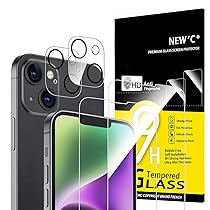 NEW’C 4 Pezzi, 2 x Pellicola Vetro Temperato per iPhone 14 (6,1″) e 2 x Pellicola Protettiva Fotocamera Posteriore per iPhone 14 (6,1″) -Antigraffio – Ultra Resistente – Durezza 9