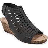 Earth® Women's HANA3 Wedge Sandal, Black 001, 9 M