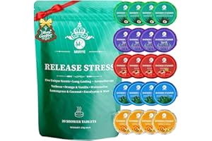 MR MIRYE Shower Steamers Aromatherapy, 20-Pack Shower Bombs with Natural Essential Oils – Stress Relief Self Care, Birthday Gifts for Women & Men, Christmas Stocking Stuffers & White Elephant Gifts