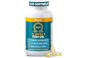 Macuhealth Omega 3 Fish Oil - 1100mg DHA, 1100mg EPA, Eye & Brain Health Supplement, Triglyceride Formula, 120 Softgels