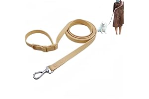 TESITEHI Hands Free Dog Leash, 4-7.5 FT PVC Waterproof Multifunctional Dog Leash Adjustable Lengths for Handless Walking Training Running with Cross Body, Over Shoulder, Waist and Belt Leash (Beach Color)