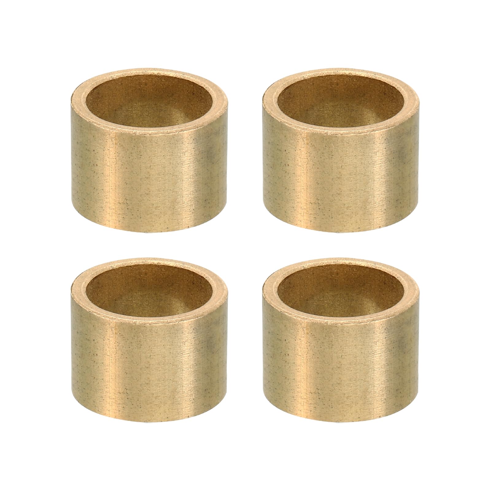 PATIKIL M16 Brass Spacers, 4 Pcs Metal Spacer Brass 16mm ID x 20mm OD x 18mm L Brass Spacers Screw Standoff for 5/8 Inch or M16 Screw