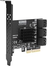Fdit PCIe SATA Card 6 Port 6Gbps SATA Controller Expansion Card PCI-e x4 3.0 to view 7