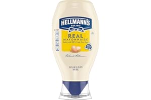 Hellmann's Real Mayonnaise Real Mayo Squeeze Bottle For a Rich Creamy Condiment Gluten Free, Made With Cage-Free Eggs 20 oz