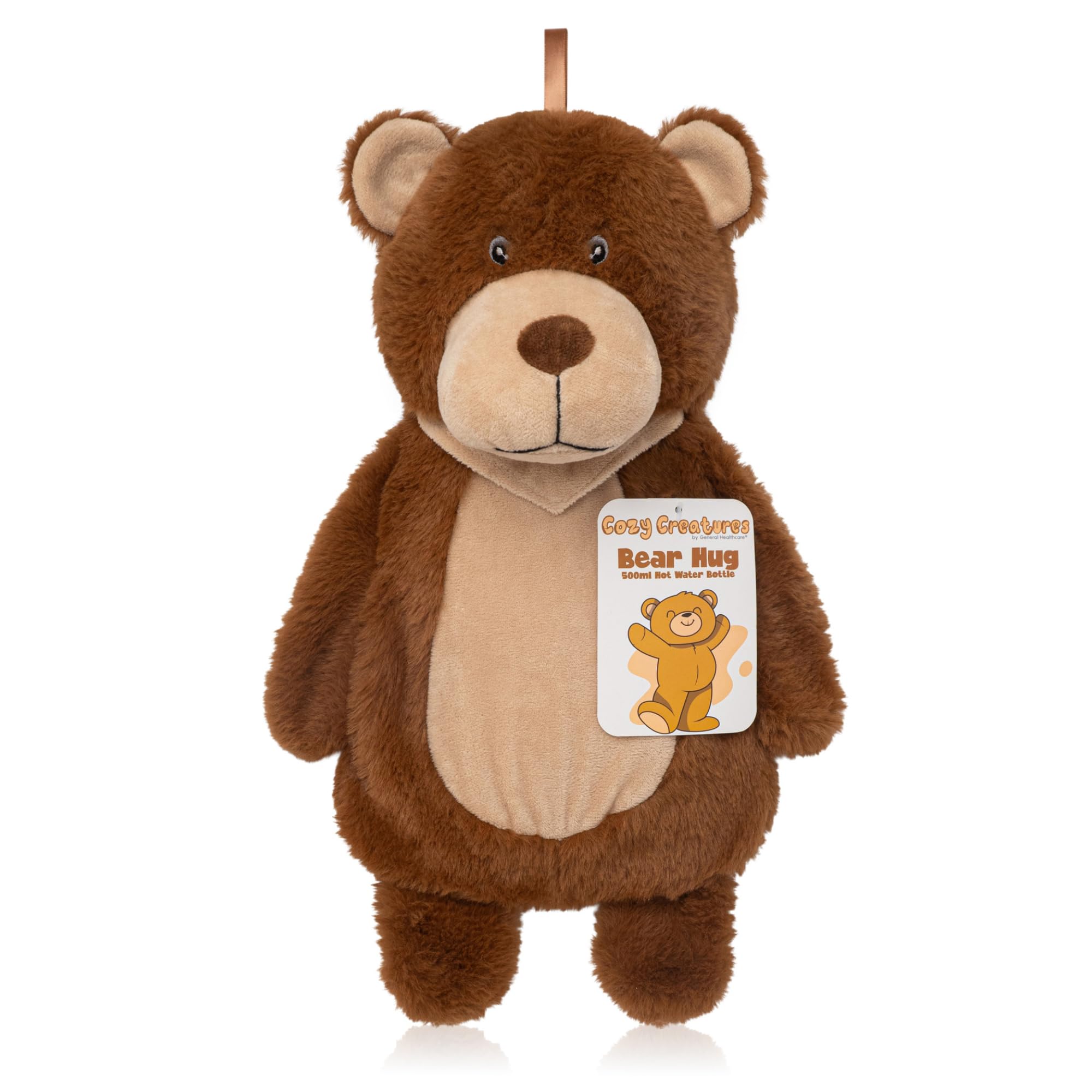 Kids Animal Hot Water Bottle (Bear) Cozy, Safe & Fun Bedtime Companion