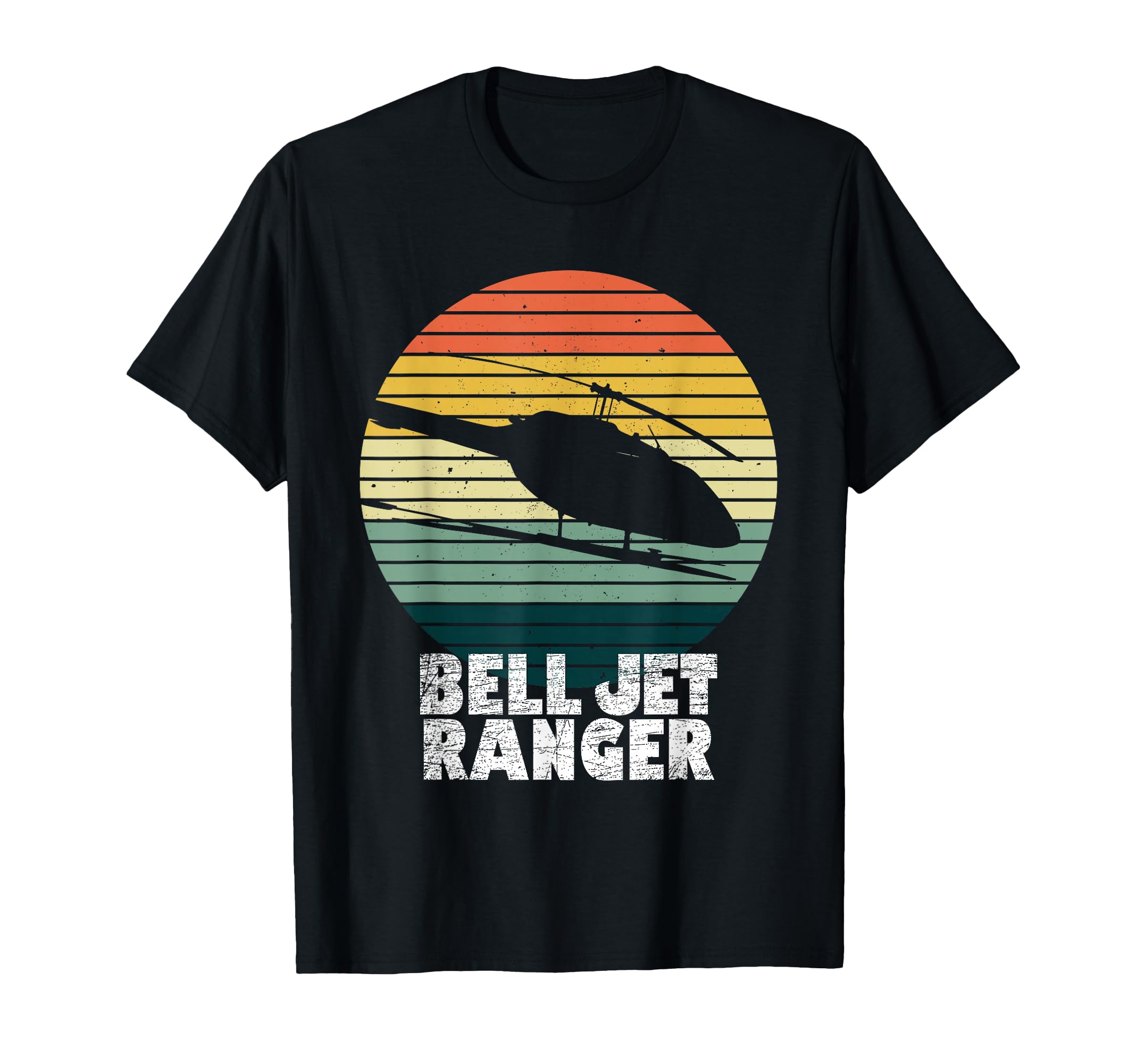 Helicopter Avitation Pilot Military Heli Bell Jet Ranger T-Shirt