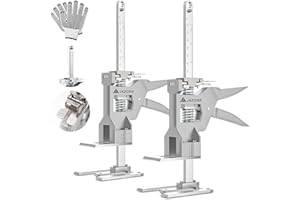 JAZORR 2Pcs Metal Labor Saving Arm Jack, Load-Bearing 440 lb Multi-Function Height Adjustment Lifting Device Arm Tool Lift Wall Tile Locator Door Panel Lifting Cabinet Jack Board Lifter