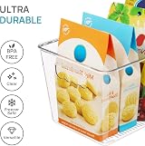 Vtopmart Clear Plastic Storage Boxes 4 Pack with Handles BPA Free view 6