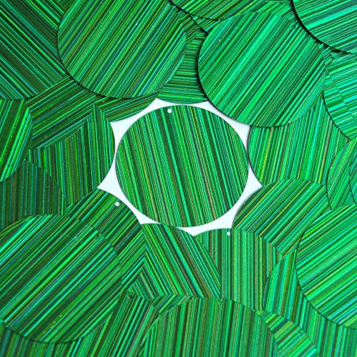 Sequin Round 1.5 inch Green City Lights Reflective Couture Loose Paillettes Made in USA.