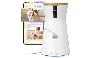 Furbo 360° Dog Camera [Subscription Required] Unlock w/Paid Plan: Home Security & Dog Safety Alerts, Rotating Pet Treat Toss 