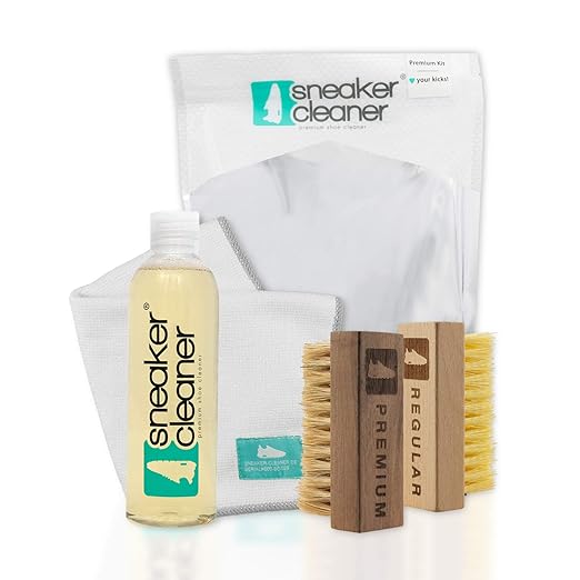 Sneaker Cleaner - Reinigungsset für Schuhe, 250ml Reiniger inkl. 2 Bürsten für empfindliche und unempfindliche Materialien + 