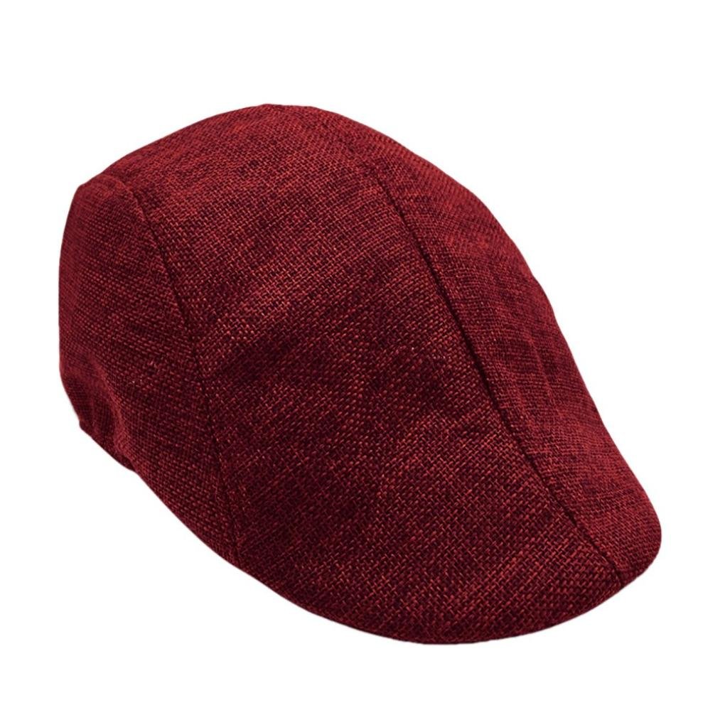 red driving hat