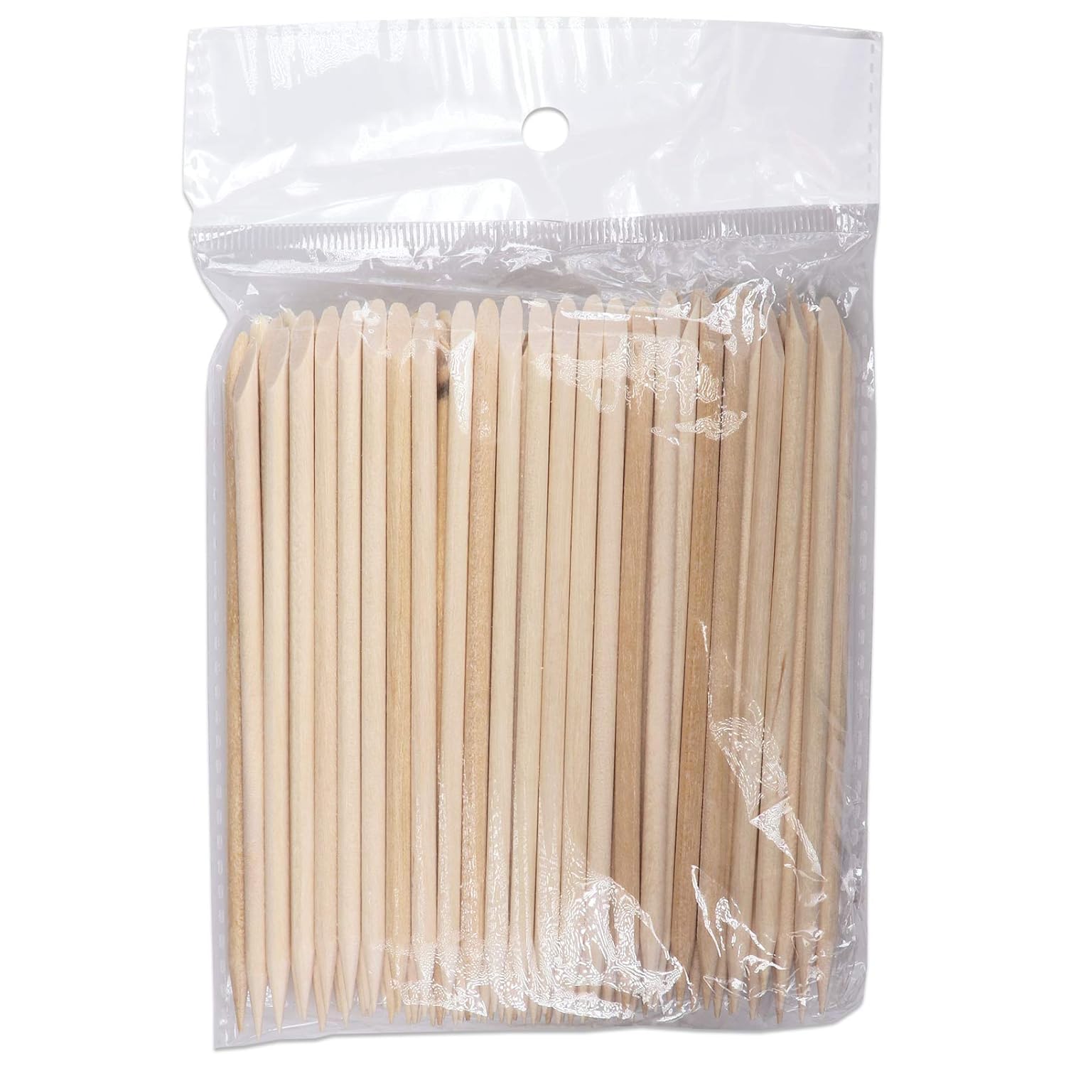 Beauticom USA Base Cuticle Wood Stick Pusher Manicure 4.5" in Length (100 pieces): Beauty