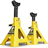 AUTOWN Jack Stands 6 Ton, Double Locking Heavy Duty Car Jack Stand, 1 Pair | 15"-23.2" Adjustable Height, Extra Large Reinforced Base, 13200 LBS Heavy Load Capacity for SUV, Van, Heavy Duty Pickup Truck