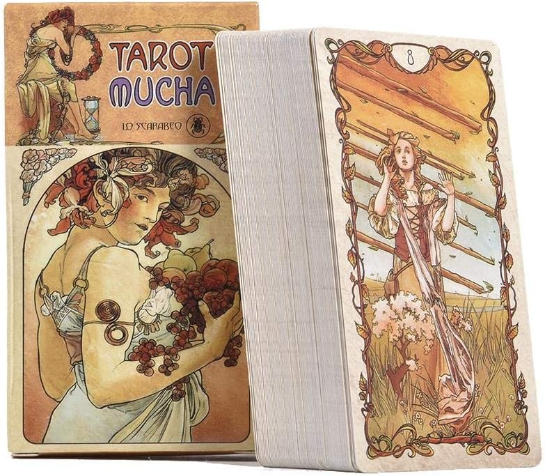 Coseyil Tarot Cards 78 Tarot Mucha Card Games