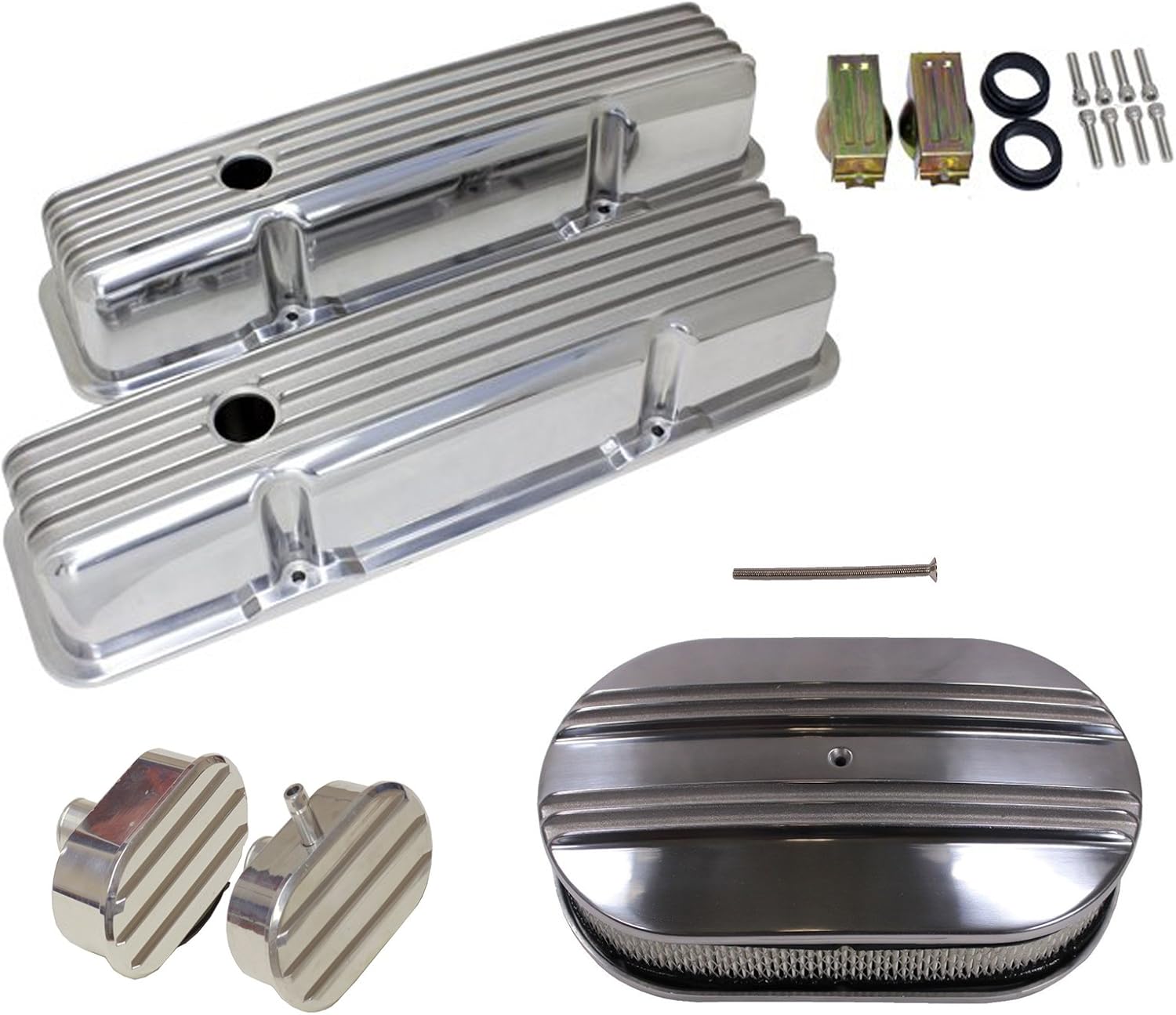 DEMOTOR PERFORMANCE For 195886 Chevy Polished Aluminum