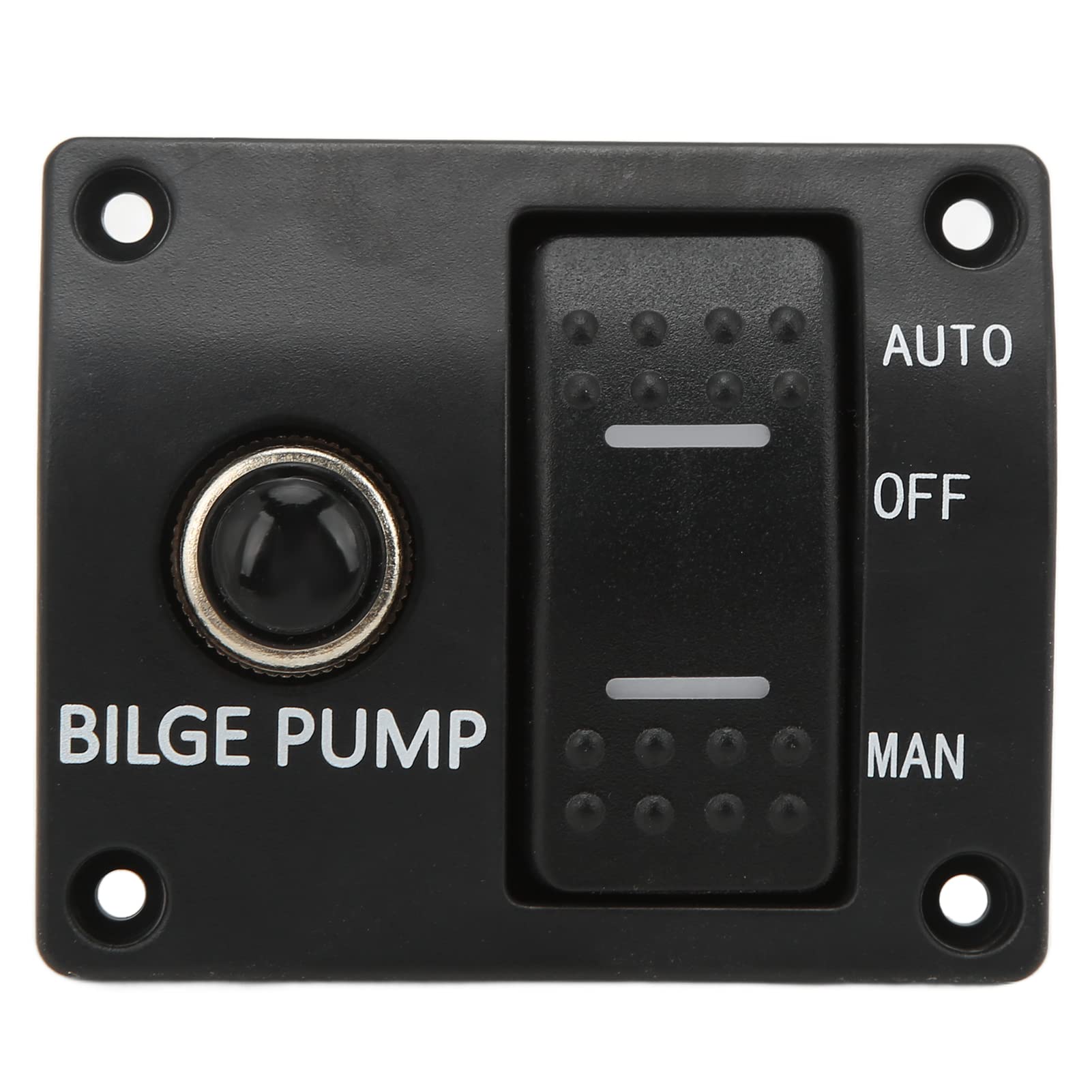 Keenso Yacht Bilge Pump Switch Panel, Boat 3 Way 12V/24V Bilge Pump Rocker Switch Panel Built In 15A Circuit Breaker Universal for Boat Yacht Boat/Yacht Spare Parts Boat/Yacht Spare Parts