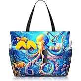 BolAurp Beach Bags for Women Large Waterproof Beach Bag Sandproof Women Tote Bag Zipper for Pool Gym Travel Vocation