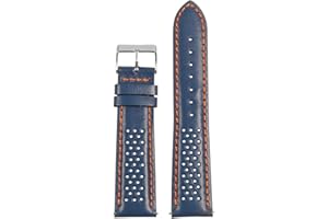 StrapsCo Perforated Leather Rally Quick Release Watch Band Strap - Choose Your Color - 18mm 20mm 22mm 24mm