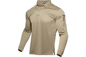 Haimont Men's Performance Dry Fit Polo Shirt Short and Long Sleeve Golf Collared T-Shirts for Tactical Outdoor Hiking