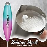 PowerLix Milk Frother Handheld Whisk 19000rpm Stainless Stand 15-20s view 6