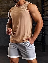 Runcati Men's Ribbed Tank Tops 2 Pack Knit