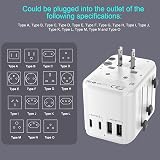 Diswoe Universal Travel Adapter with 2 USB A and 3 USB C Ports view 6