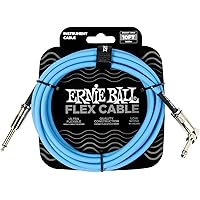 Ernie Ball Flex Instrument Cable Straight/Angle 10ft - Blue (P06464)