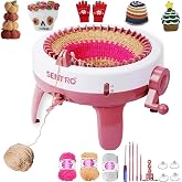 Cyandream SENTRO Knitting Machine 40 Needles, Circular Loom for Beginners | Dual Mode Panel &amp; Tube, 4 Yarn Tension Settings, ABS Plastic, for Beginners &amp; Artisans, DIY Hat Scarf Sock Glove Sweater
