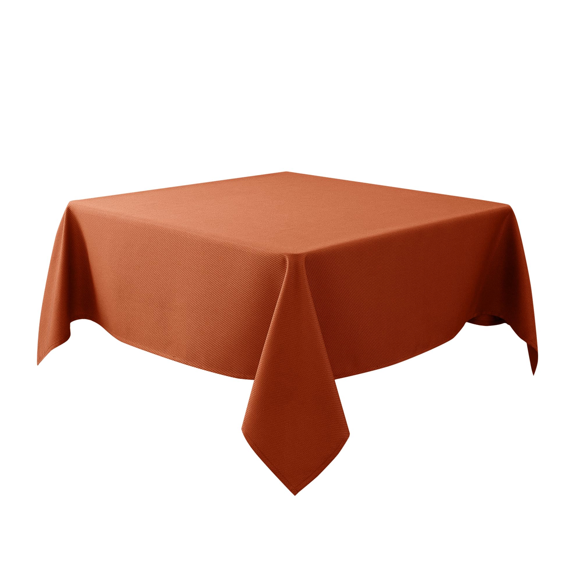 Photo 1 of Biscaynebay Textured Fabric Square Tablecloths 54x54 Inch, Rust Water Resistant Spill Proof Table Cloth Small Card Folding Table Covers Linen for Kitchen, Dining, Wedding, Parties Machine Washable