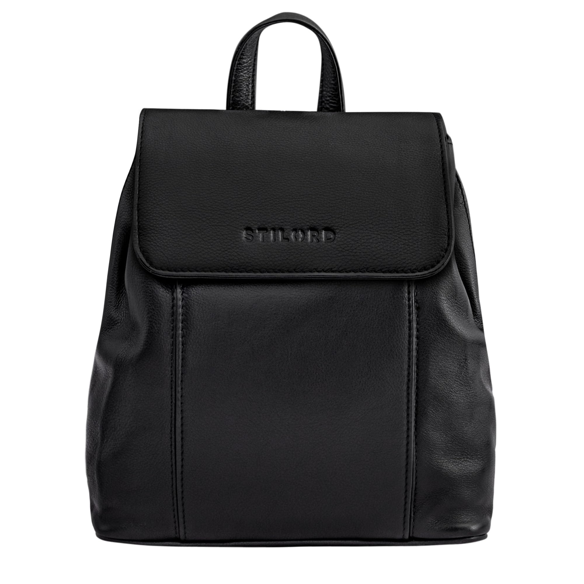 STILORD "Fiona" Leather Backpack Women – Vintage Handbag-Backpack - Elegant Daypack & Rucksack for Work, University & City Genuine Leather Colour:Black